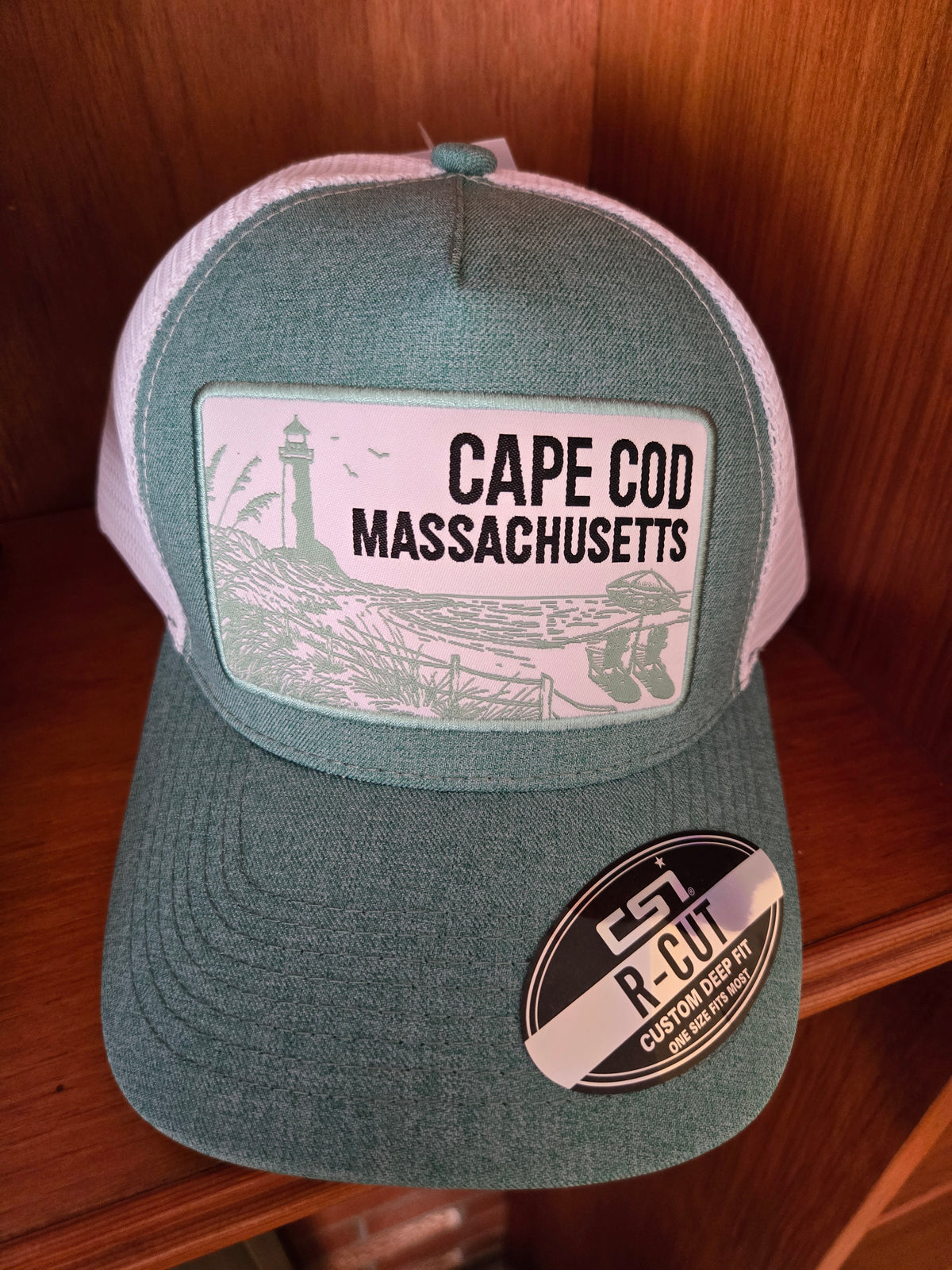 Cape Cod Green and White Trucker Hat