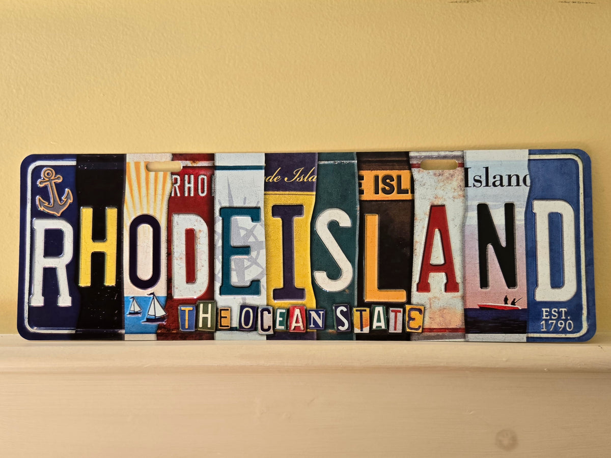 Rhode Island Metal License Plate