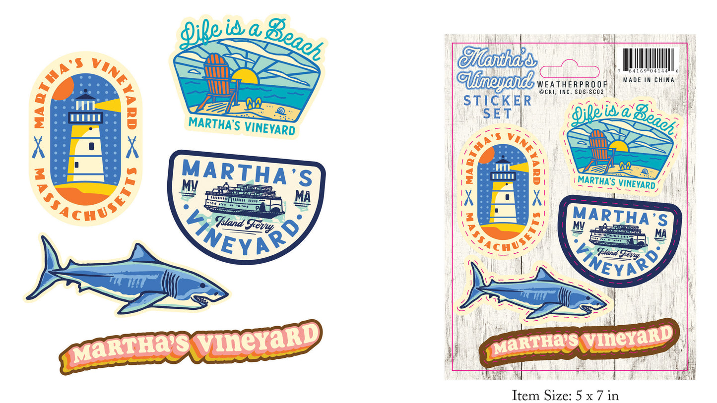 Martha's Vineyard sticker set