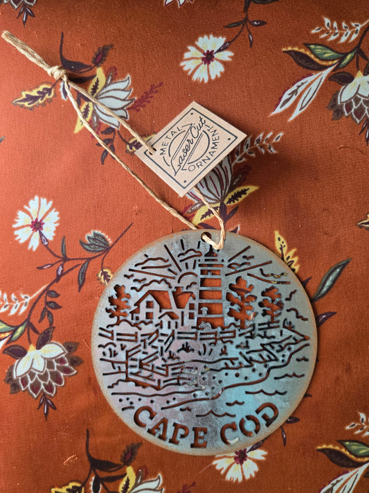 Nauset Lighthouse Metal Ornament