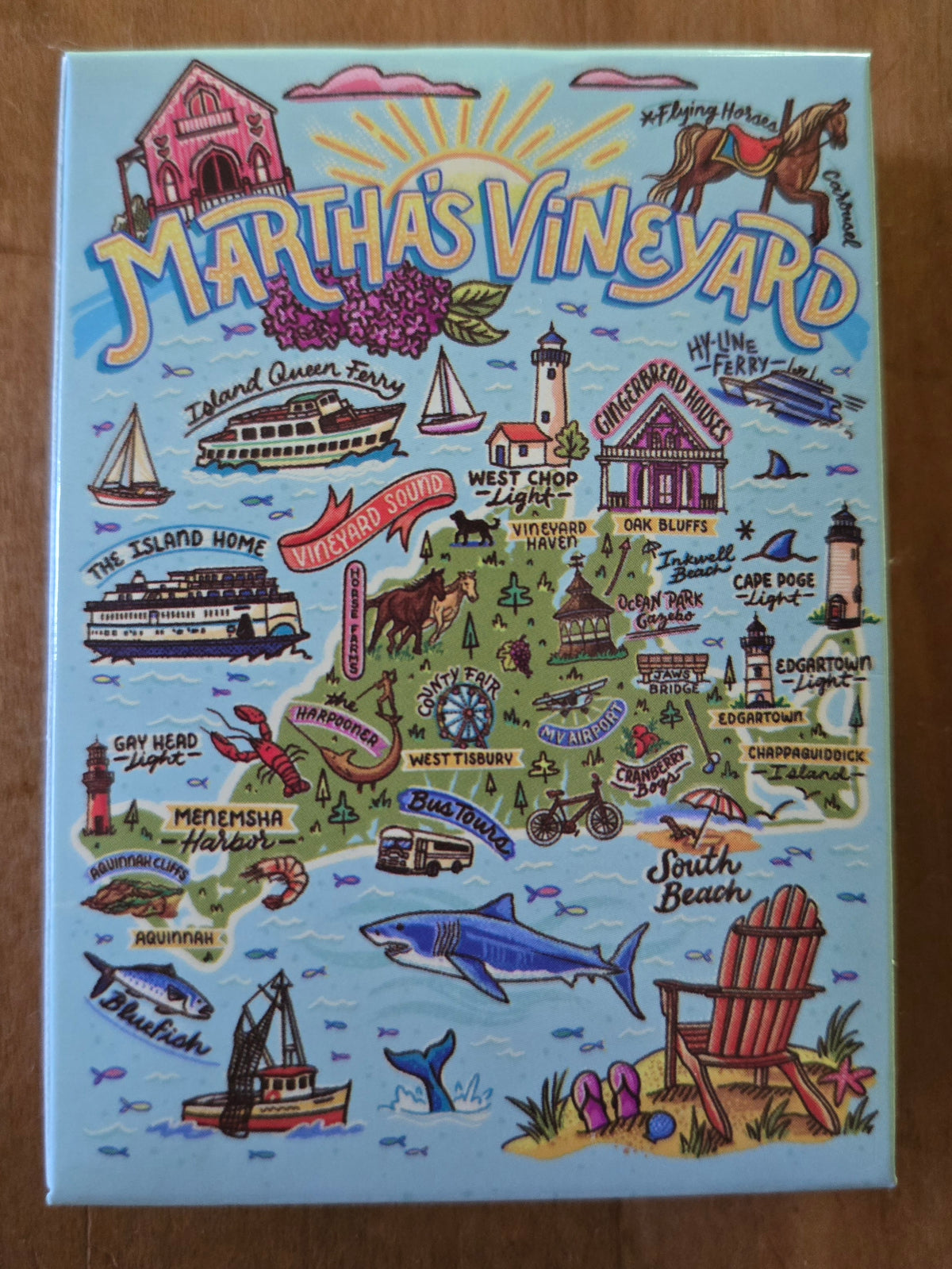 Martha's Vineyard Map Playing Cards