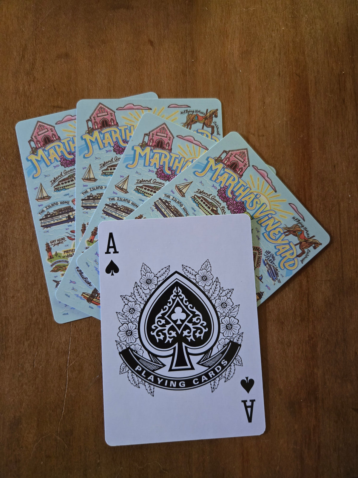 Martha's Vineyard Map Playing Cards