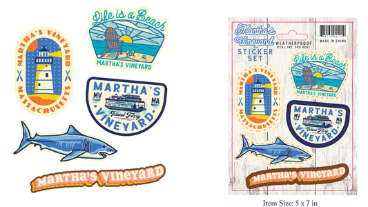 Martha's Vineyard sticker set